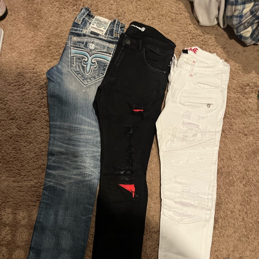 Rock Revival, Crysp Denim (Black Jeans), Preme Denim (White Jeans)